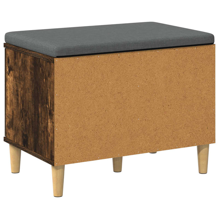 Bancă pentru hol cu pernă cu ușă Stejar Afumat 60 x 38 x 46 cm - WALTI WALTI