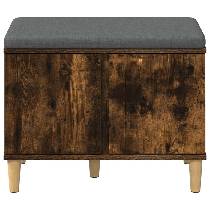 Bancă pentru hol cu pernă cu ușă Stejar Afumat 60 x 38 x 46 cm - WALTI WALTI