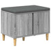 Bancă pentru hol cu pernă cu ușă Sonoma gri 60 x 38 x 46 cm - WALTI WALTI