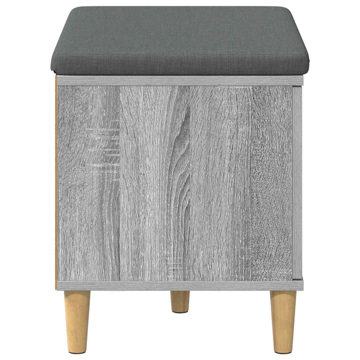 Bancă pentru hol cu pernă cu ușă Sonoma gri 60 x 38 x 46 cm - WALTI WALTI