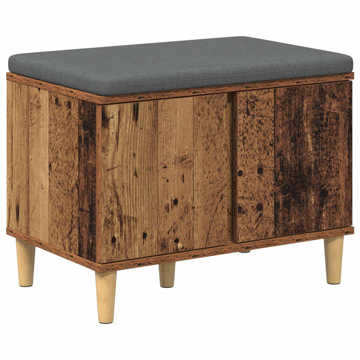 Bancă pentru hol cu pernă cu ușă Lemn vechi 60 x 38 x 46 cm - WALTI WALTI