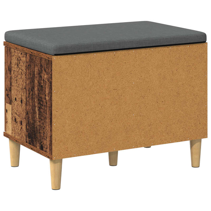 Bancă pentru hol cu pernă cu ușă Lemn vechi 60 x 38 x 46 cm - WALTI WALTI