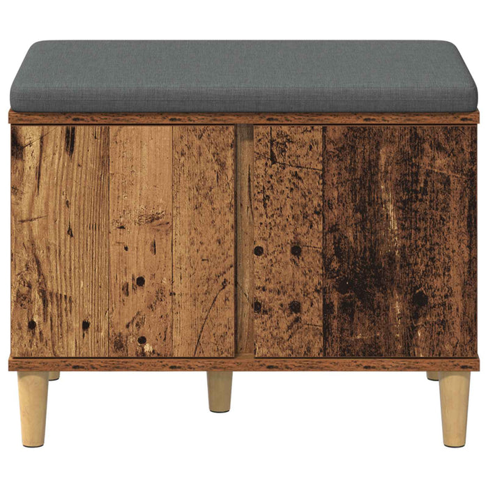 Bancă pentru hol cu pernă cu ușă Lemn vechi 60 x 38 x 46 cm - WALTI WALTI