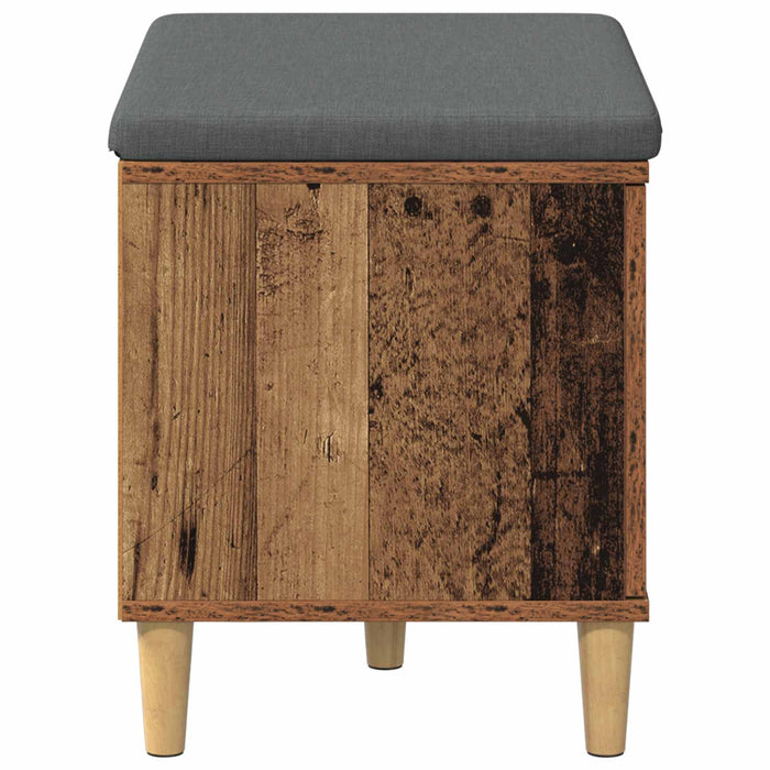 Bancă pentru hol cu pernă cu ușă Lemn vechi 60 x 38 x 46 cm - WALTI WALTI