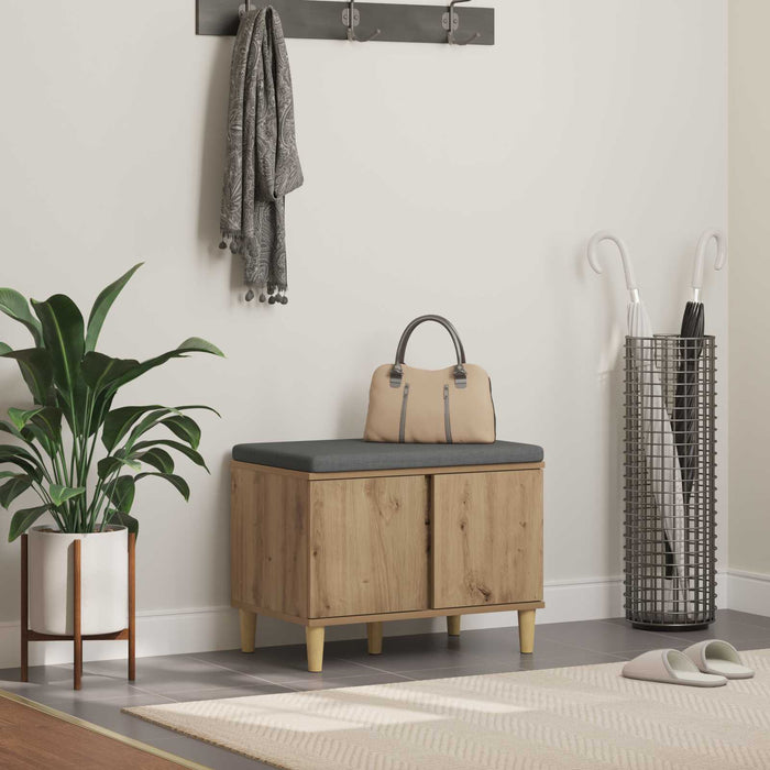 Bancă pentru hol Stejar Artizanal 60 x 38 x 46 cm WALTI