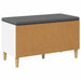 Bancă pentru hol cu pernă cu depozitare Alb 80 x 38 x 46 cm - WALTI WALTI