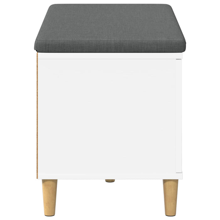 Bancă pentru hol cu pernă cu depozitare Alb 80 x 38 x 46 cm - WALTI WALTI