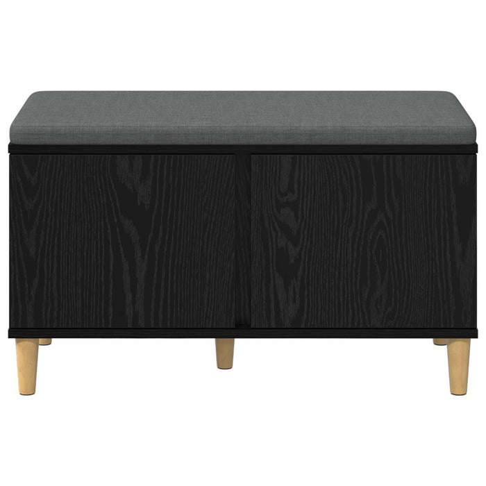 Bancă pentru hol cu pernă cu ușă Stejar Negru 80 x 38 x 46 cm - WALTI WALTI