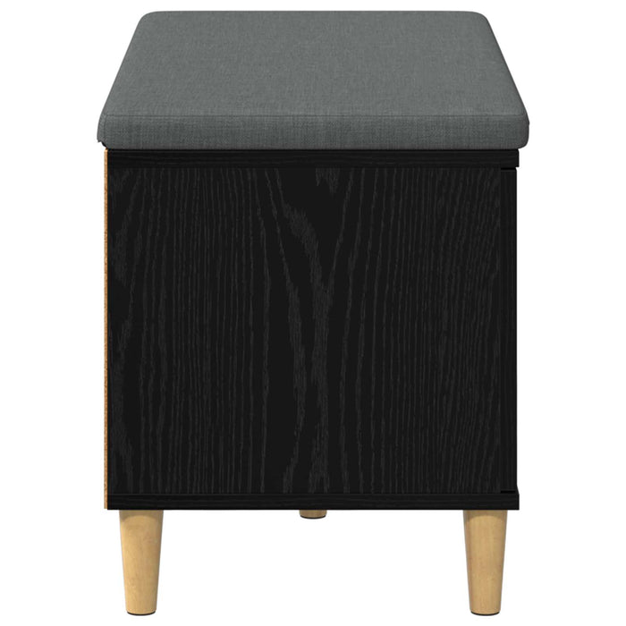 Bancă pentru hol cu pernă cu ușă Stejar Negru 80 x 38 x 46 cm - WALTI WALTI