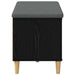Bancă pentru hol cu pernă cu ușă Stejar Negru 80 x 38 x 46 cm - WALTI WALTI