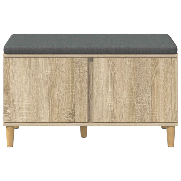Bancă pentru hol cu pernă cu ușă Stejar Sonoma 80 x 38 x 46 cm - WALTI WALTI