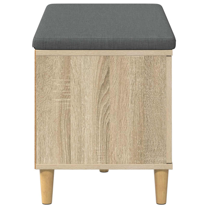 Bancă pentru hol cu pernă cu ușă Stejar Sonoma 80 x 38 x 46 cm - WALTI WALTI