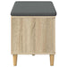 Bancă pentru hol cu pernă cu ușă Stejar Sonoma 80 x 38 x 46 cm - WALTI WALTI