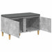 Bancă pentru hol cu pernă cu ușă Gri Beton 80 x 38 x 46 cm - WALTI WALTI