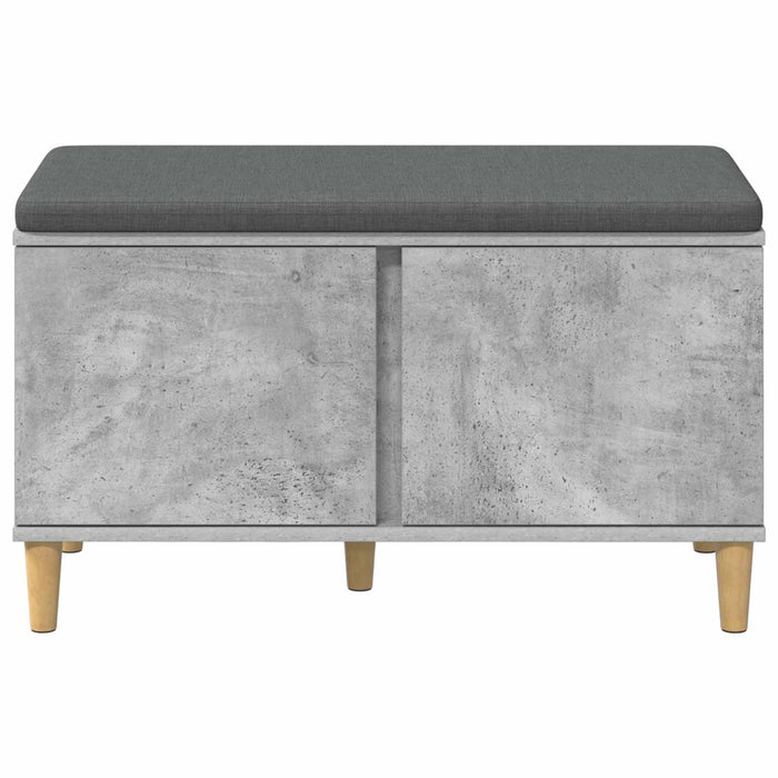 Bancă pentru hol cu pernă cu ușă Gri Beton 80 x 38 x 46 cm - WALTI WALTI
