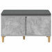 Bancă pentru hol cu pernă cu ușă Gri Beton 80 x 38 x 46 cm - WALTI WALTI