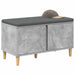Bancă pentru hol cu pernă cu ușă Gri Beton 80 x 38 x 46 cm - WALTI WALTI
