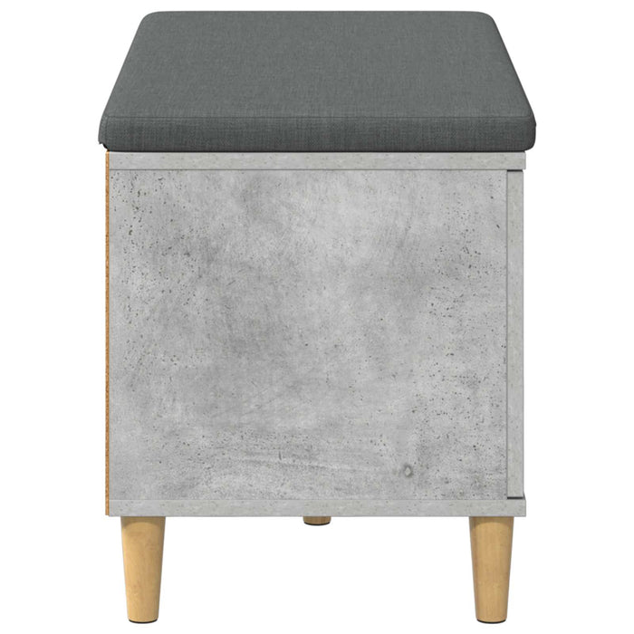 Bancă pentru hol cu pernă cu ușă Gri Beton 80 x 38 x 46 cm - WALTI WALTI