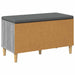 Bancă pentru hol cu pernă cu ușă Sonoma gri 80 x 38 x 46 cm - WALTI WALTI