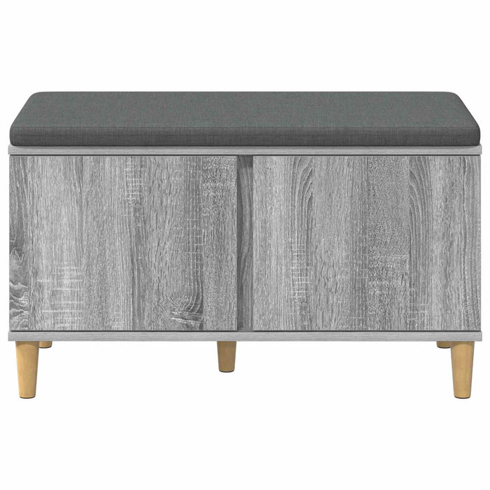 Bancă pentru hol cu pernă cu ușă Sonoma gri 80 x 38 x 46 cm - WALTI WALTI