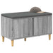 Bancă pentru hol cu pernă cu ușă Sonoma gri 80 x 38 x 46 cm - WALTI WALTI
