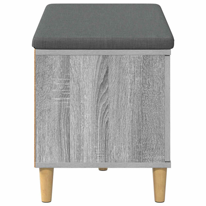 Bancă pentru hol cu pernă cu ușă Sonoma gri 80 x 38 x 46 cm - WALTI WALTI