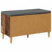 Bancă pentru hol cu pernă cu ușă Lemn vechi 80 x 38 x 46 cm - WALTI WALTI