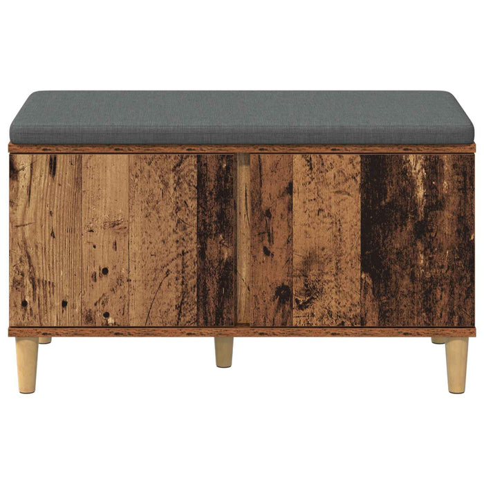 Bancă pentru hol cu pernă cu ușă Lemn vechi 80 x 38 x 46 cm - WALTI WALTI