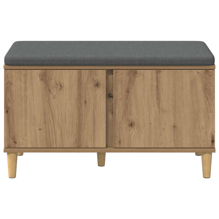 Bancă pentru hol cu pernă Stejar Artizanal 80 x 38 x 46 cm - WALTI WALTI