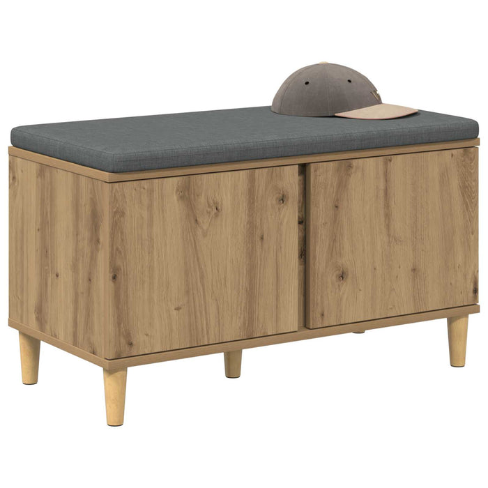 Bancă pentru hol cu pernă Stejar Artizanal 80 x 38 x 46 cm - WALTI WALTI