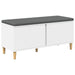 Bancă pentru hol cu pernă cu depozitare Alb 100 x 38 x 46 cm - WALTI WALTI