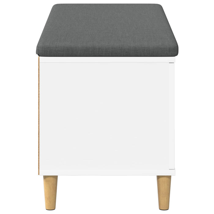 Bancă pentru hol cu pernă cu depozitare Alb 100 x 38 x 46 cm - WALTI WALTI