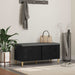 Bancă pentru hol cu pernă cu ușă Stejar Negru 100 x 38 x 46 cm - WALTI WALTI