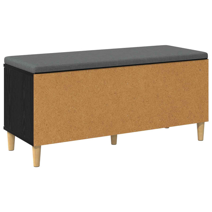 Bancă pentru hol cu pernă cu ușă Stejar Negru 100 x 38 x 46 cm - WALTI WALTI