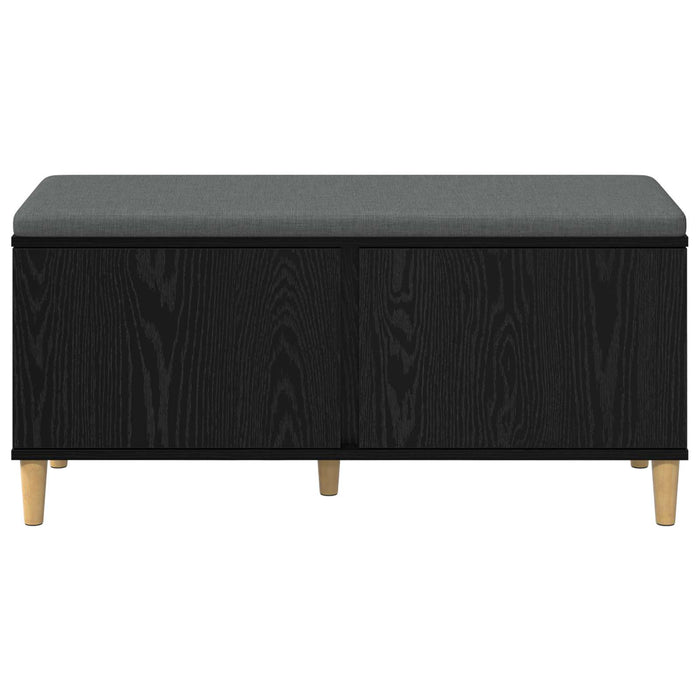 Bancă pentru hol cu pernă cu ușă Stejar Negru 100 x 38 x 46 cm - WALTI WALTI