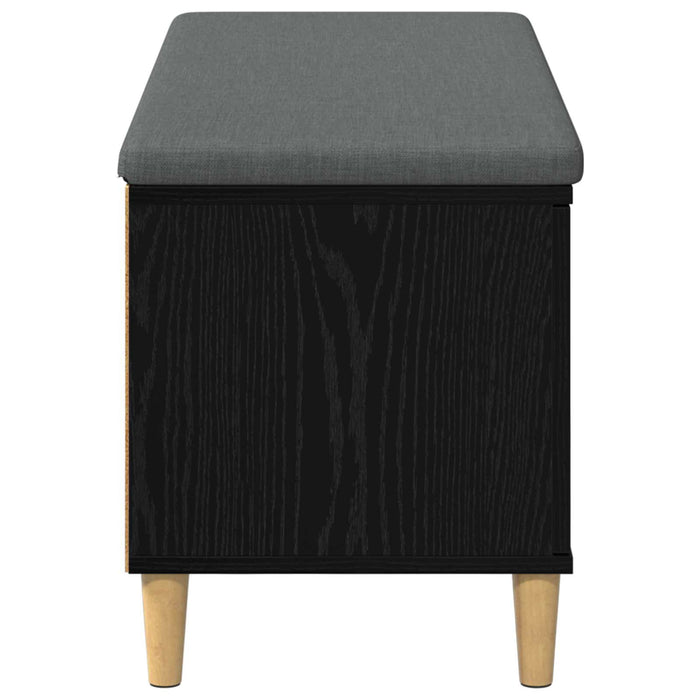 Bancă pentru hol cu pernă cu ușă Stejar Negru 100 x 38 x 46 cm - WALTI WALTI