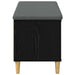 Bancă pentru hol cu pernă cu ușă Stejar Negru 100 x 38 x 46 cm - WALTI WALTI