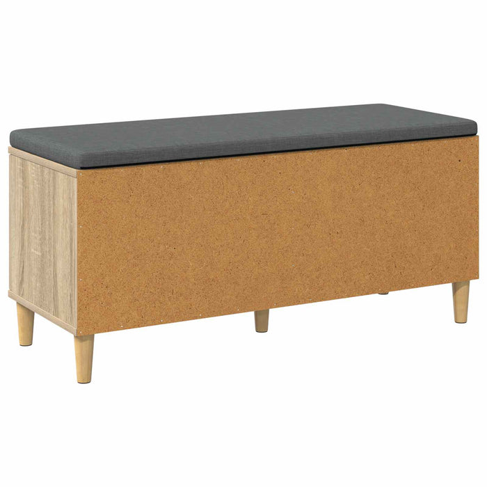 Bancă pentru hol cu pernă cu ușă Stejar Sonoma 100 x 38 x 46 cm - WALTI WALTI