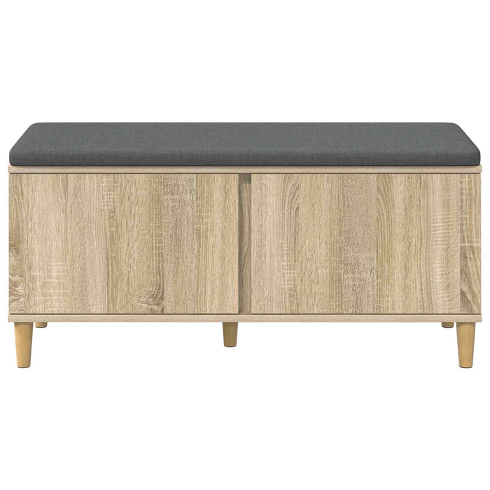 Bancă pentru hol cu pernă cu ușă Stejar Sonoma 100 x 38 x 46 cm - WALTI WALTI