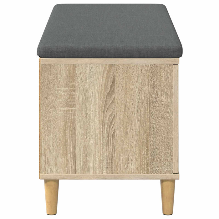 Bancă pentru hol cu pernă cu ușă Stejar Sonoma 100 x 38 x 46 cm - WALTI WALTI