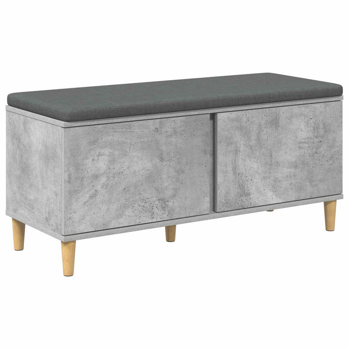 Bancă pentru hol cu pernă cu ușă Gri Beton 100 x 38 x 46 cm - WALTI WALTI