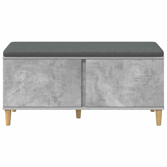 Bancă pentru hol cu pernă cu ușă Gri Beton 100 x 38 x 46 cm - WALTI WALTI