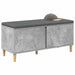 Bancă pentru hol cu pernă cu ușă Gri Beton 100 x 38 x 46 cm - WALTI WALTI