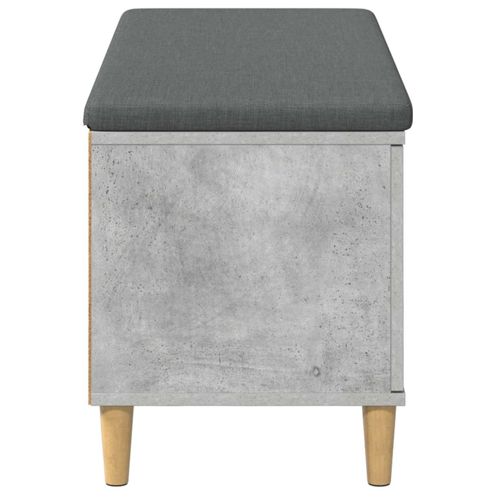Bancă pentru hol cu pernă cu ușă Gri Beton 100 x 38 x 46 cm - WALTI WALTI