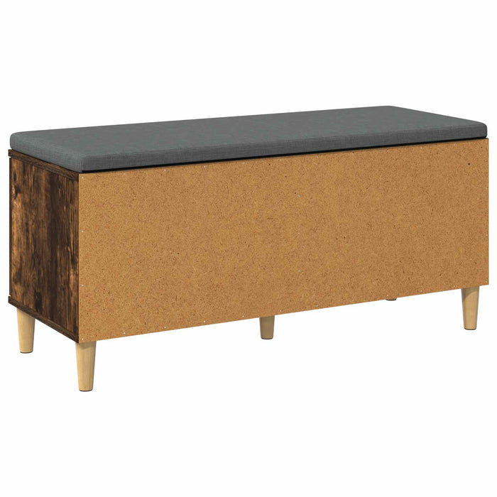 Bancă pentru hol cu pernă cu ușă Stejar Afumat 100 x 38 x 46 cm - WALTI WALTI