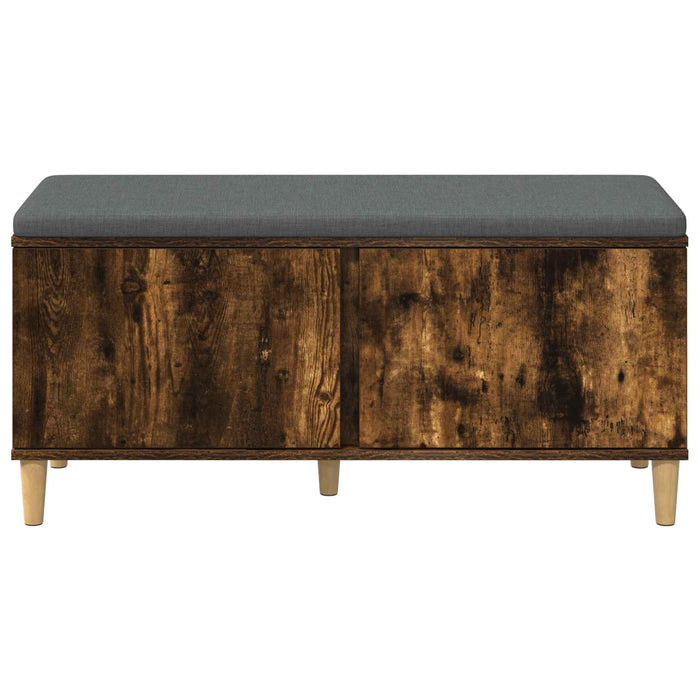 Bancă pentru hol cu pernă cu ușă Stejar Afumat 100 x 38 x 46 cm - WALTI WALTI