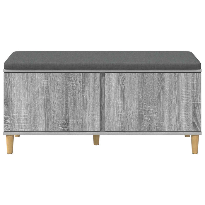 Bancă pentru hol cu pernă cu ușă Sonoma gri 100 x 38 x 46 cm - WALTI WALTI