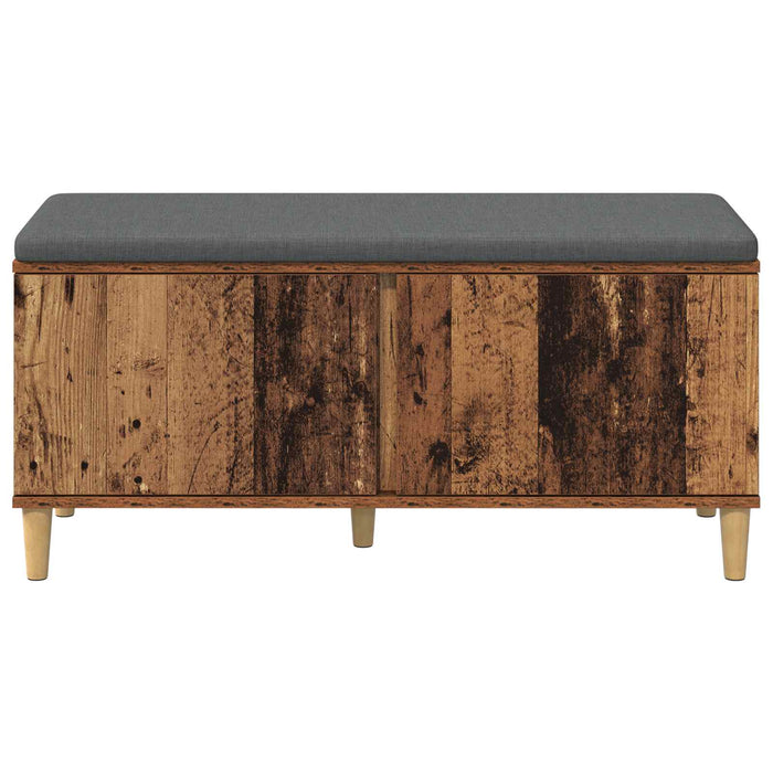 Bancă pentru hol cu pernă cu ușă Lemn vechi 100 x 38 x 46 cm - WALTI WALTI