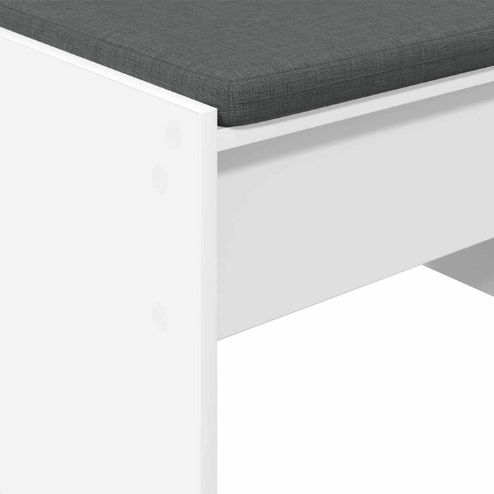 Bancă pentru hol cu pernă Alb 60 x 38 x 46 cm - WALTI WALTI