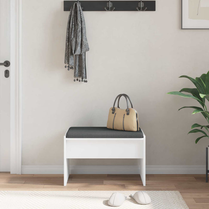 Bancă pentru hol cu pernă Alb 60 x 38 x 46 cm - WALTI WALTI